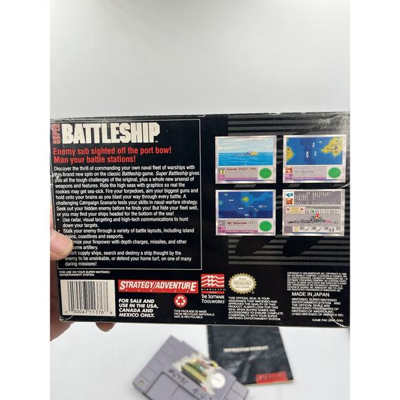 Super Battleship SNES Super Nintendo 1993 Complete CIB - Picture 10 of 15